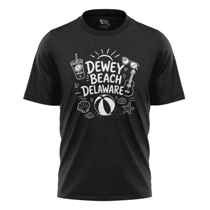 Dewey Beach Delaware T-Shirt | Beach Doodle Tee - black - image 3