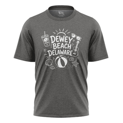 Dewey Beach Delaware T-Shirt | Beach Doodle Tee - charcoal - image 6