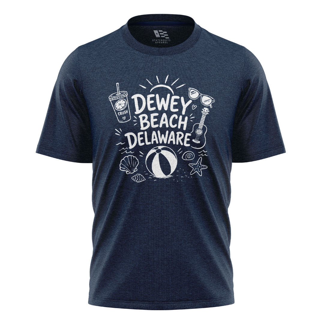 Dewey Beach Delaware T-Shirt | Beach Doodle Tee - navy - image 4