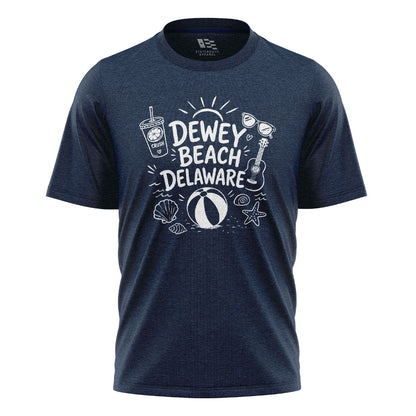 Dewey Beach Delaware T-Shirt | Beach Doodle Tee - navy - image 4