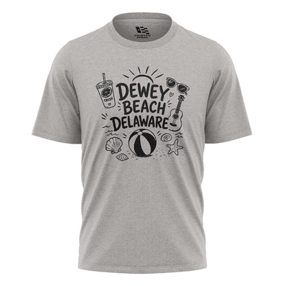 Dewey Beach Delaware T-Shirt | Beach Doodle Tee - sport-grey - image 5