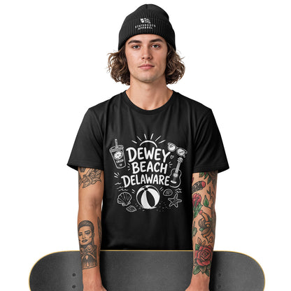 Dewey Beach Delaware T-Shirt | Beach Doodle Tee - white - image 10