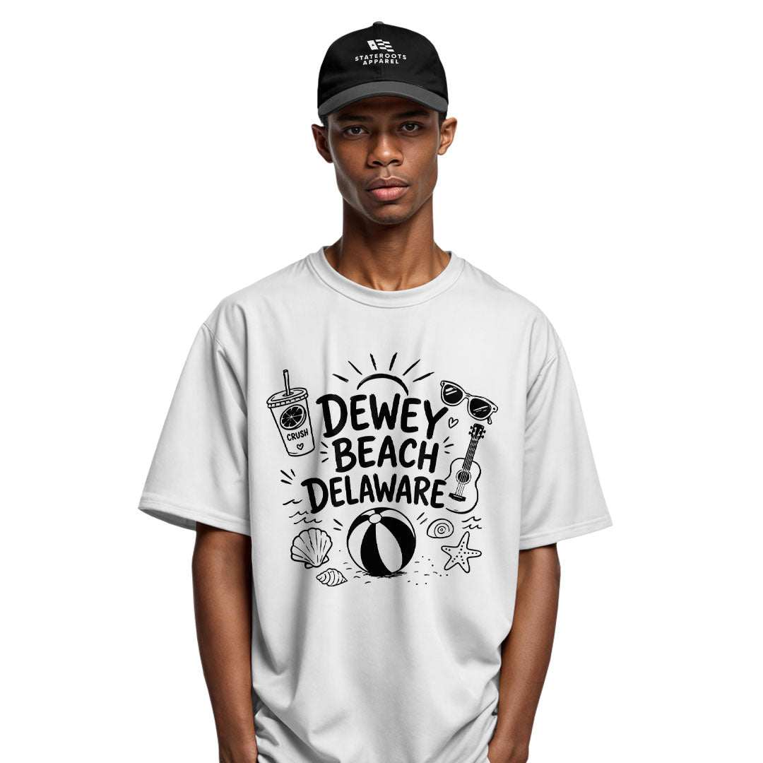 Dewey Beach Delaware T-Shirt | Beach Doodle Tee - white - image 11
