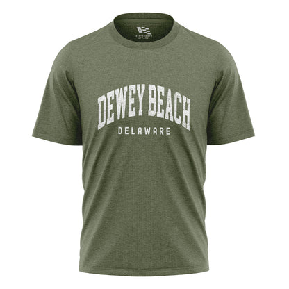 Dewey Beach Delaware T-Shirt | Varsity Arch Tee - military-green - image 1
