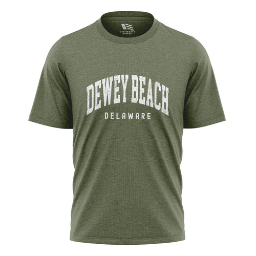 Dewey Beach Delaware T-Shirt | Varsity Arch Tee - military-green - image 1