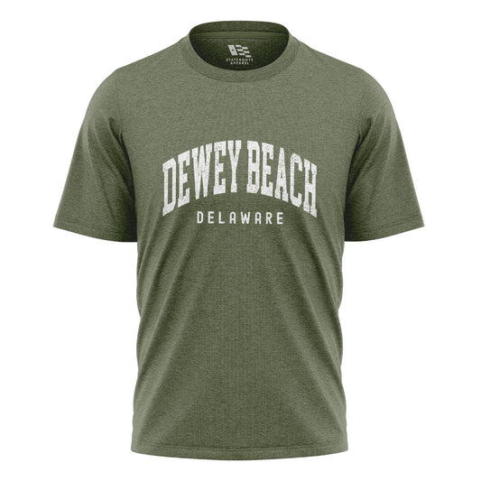 Dewey Beach Delaware T-Shirt | Varsity Arch Tee - military-green - image 1
