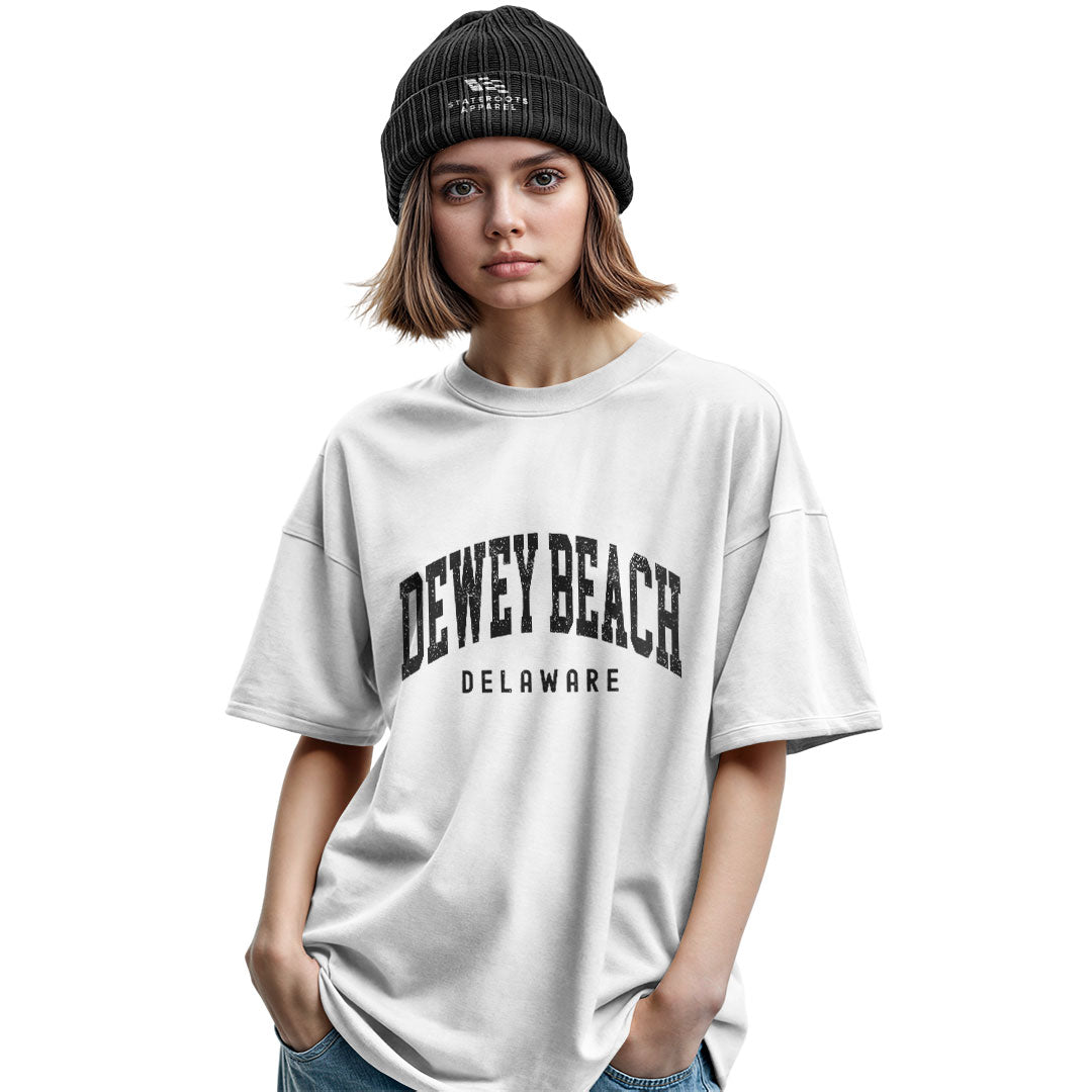 Dewey Beach Delaware T-Shirt | Varsity Arch Tee - military-green - image 7