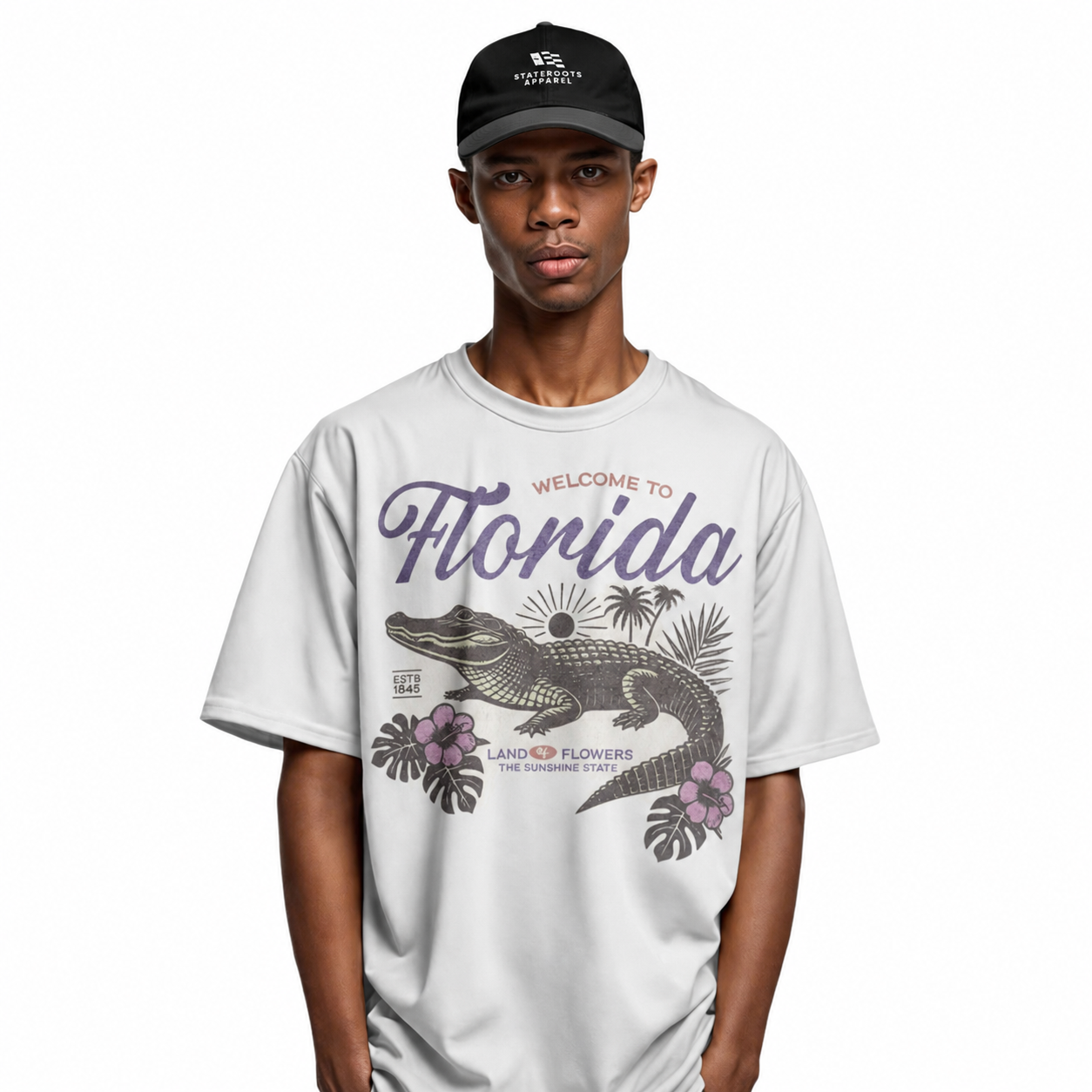 Welcome to Florida T-Shirt Retro Floral
