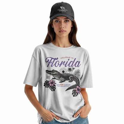 Welcome to Florida T-Shirt Retro Floral