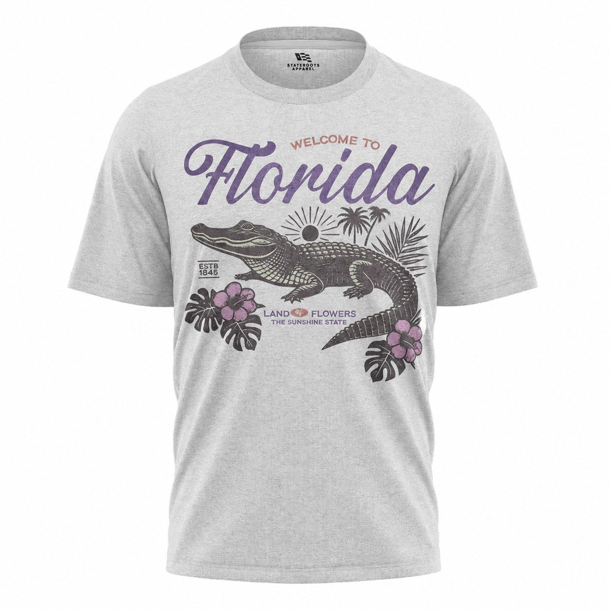 Welcome to Florida T-Shirt Retro Floral