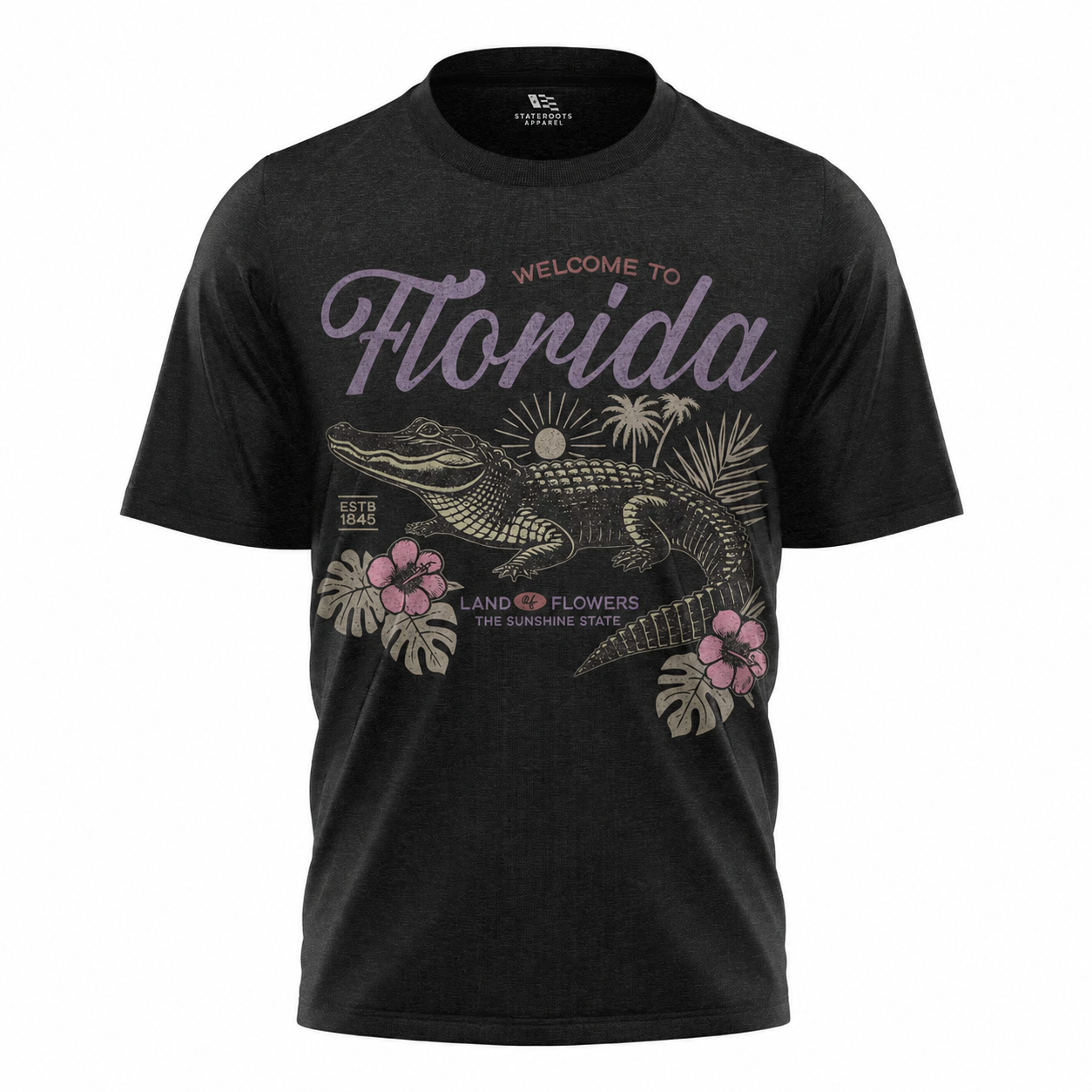 Welcome to Florida T-Shirt Retro Floral