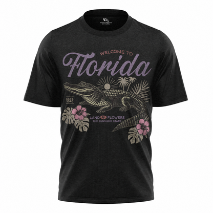 Welcome to Florida T-Shirt Retro Floral