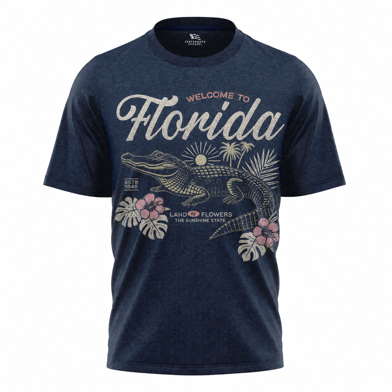 Welcome to Florida T-Shirt Retro Floral