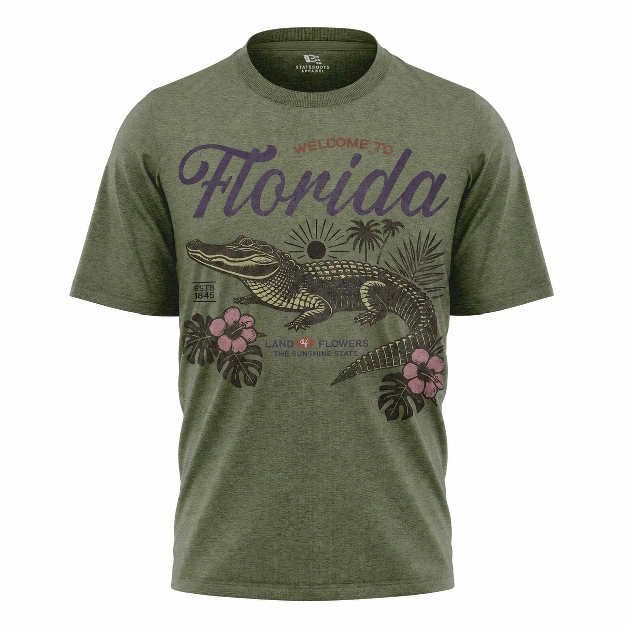 Welcome to Florida T-Shirt Retro Floral