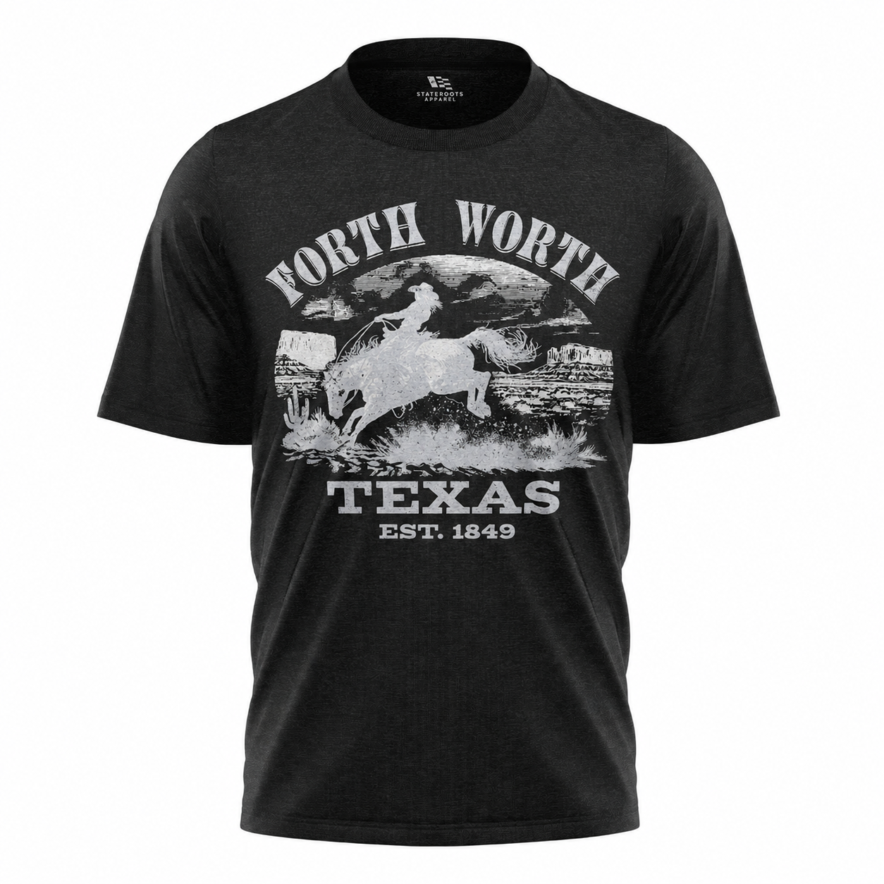 Fort Worth Texas T-Shirt | Vintage Rodeo Bronco Est 1849 Western Tee