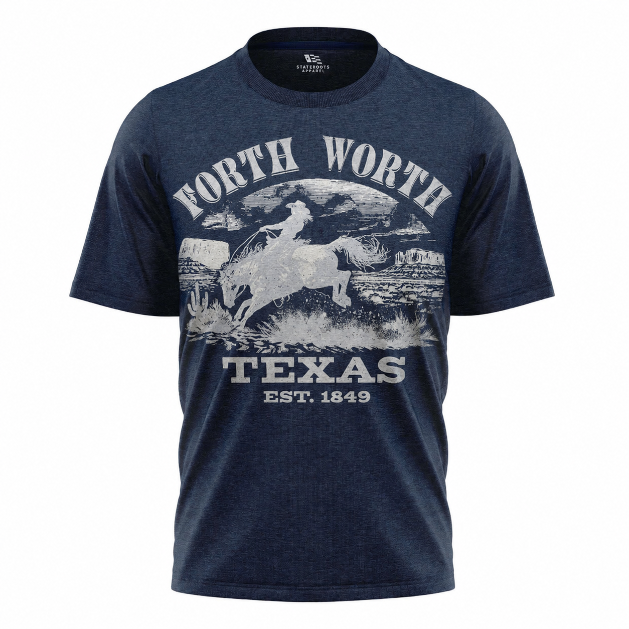 Fort Worth Texas T-Shirt | Vintage Rodeo Bronco Est 1849 Western Tee