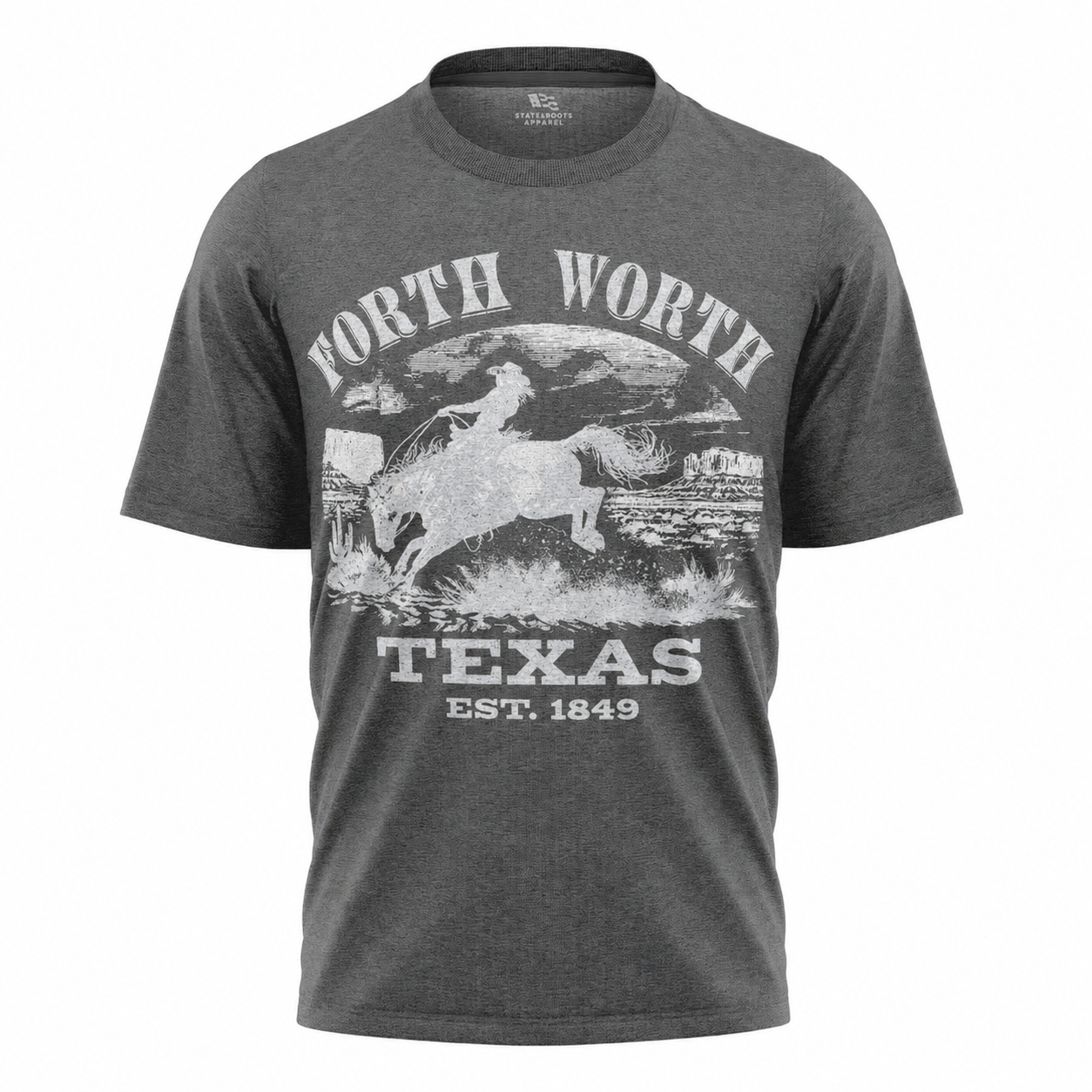 Fort Worth Texas T-Shirt | Vintage Rodeo Bronco Est 1849 Western Tee