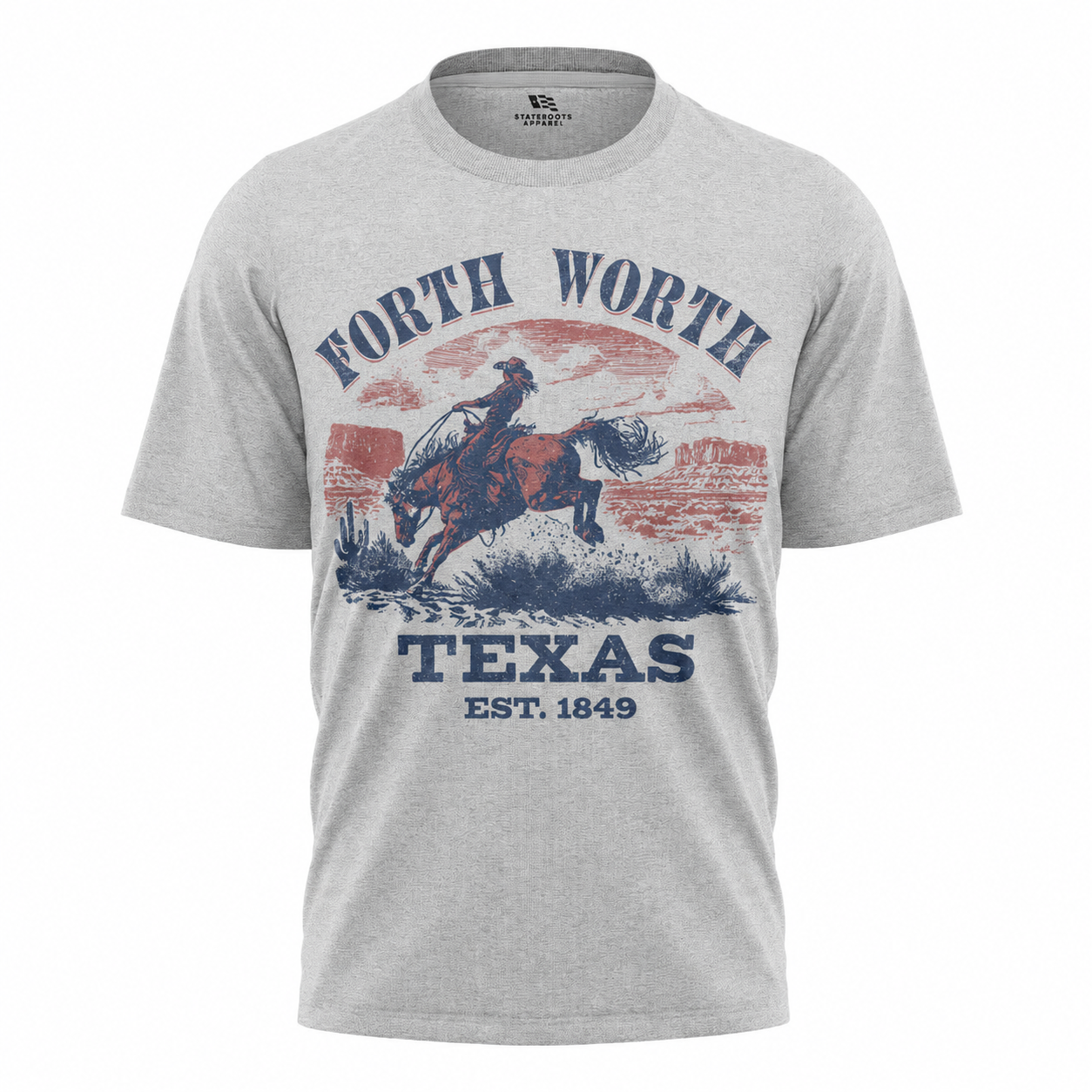 Fort Worth Texas T-Shirt | Vintage Rodeo Bronco Est 1849 Western Tee
