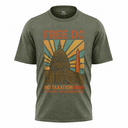 Free DC Statehood T-Shirt | No Taxation Without Representation Retro Tee