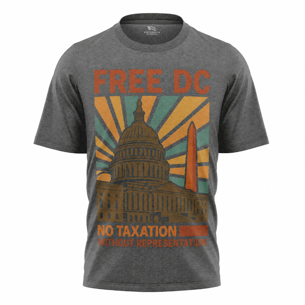 Free DC Statehood T-Shirt | No Taxation Without Representation Retro Tee