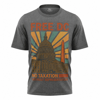 Free DC Statehood T-Shirt | No Taxation Without Representation Retro Tee