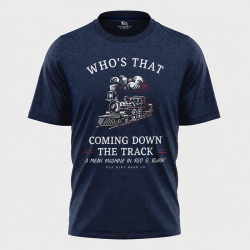 Georgia Bulldogs Train T-Shirt | UGA Red Black Vintage Locomotive Tee