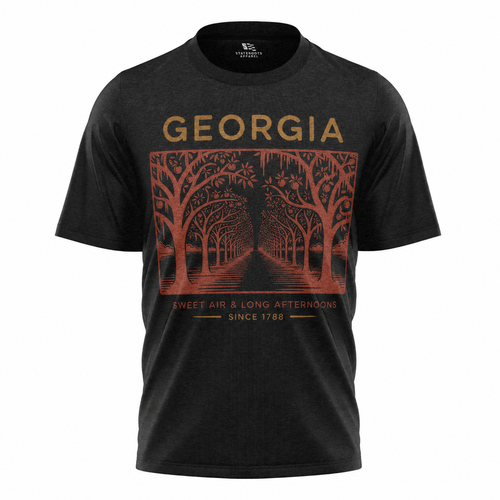 Georgia Oak Alley T-Shirt | Wormsloe Savannah Southern Vintage Tee