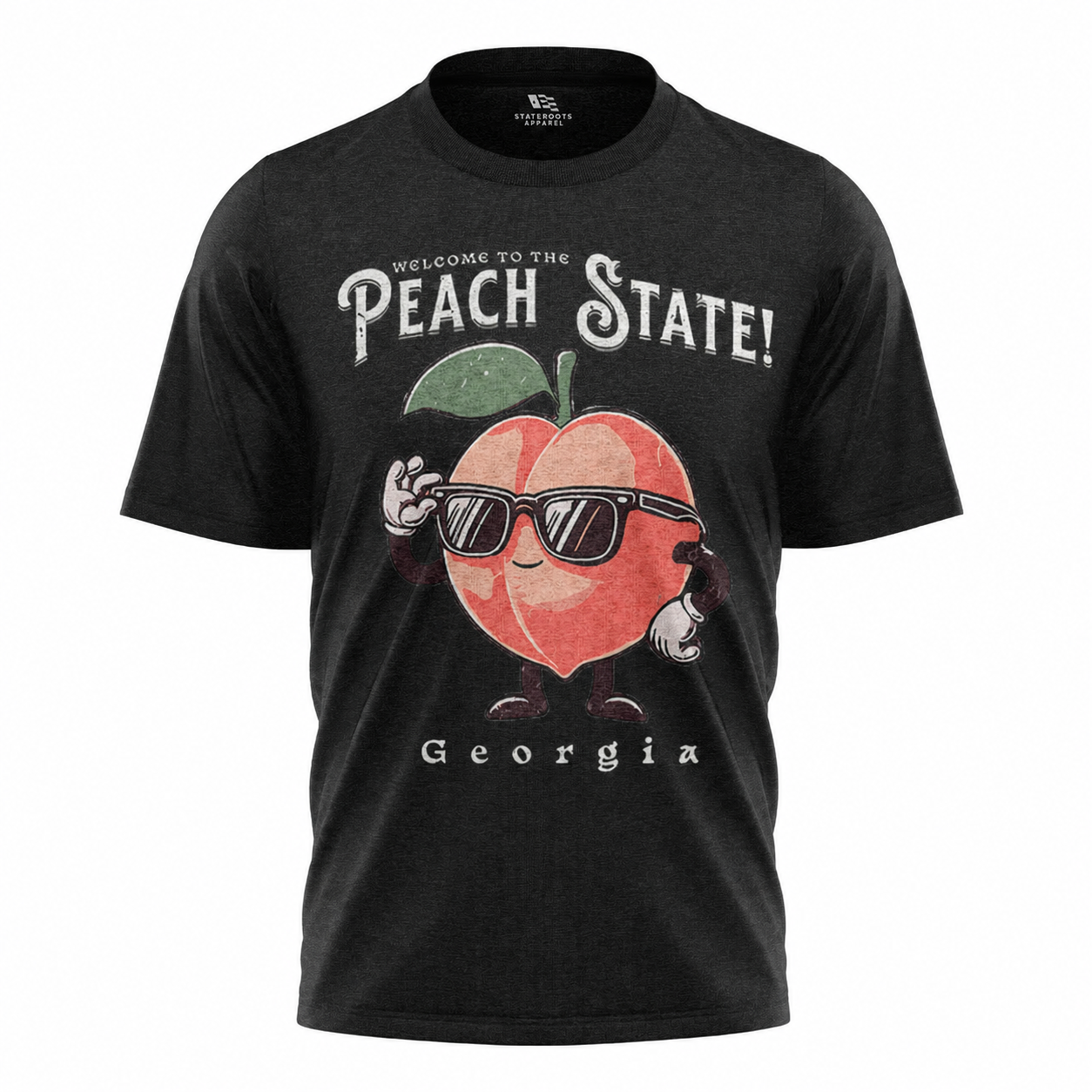 Georgia Peach Mascot T-Shirt | Welcome to the Peach State Retro Tee