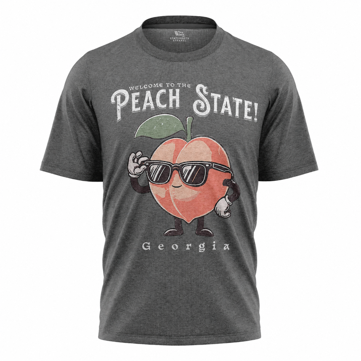 Georgia Peach Mascot T-Shirt | Welcome to the Peach State Retro Tee