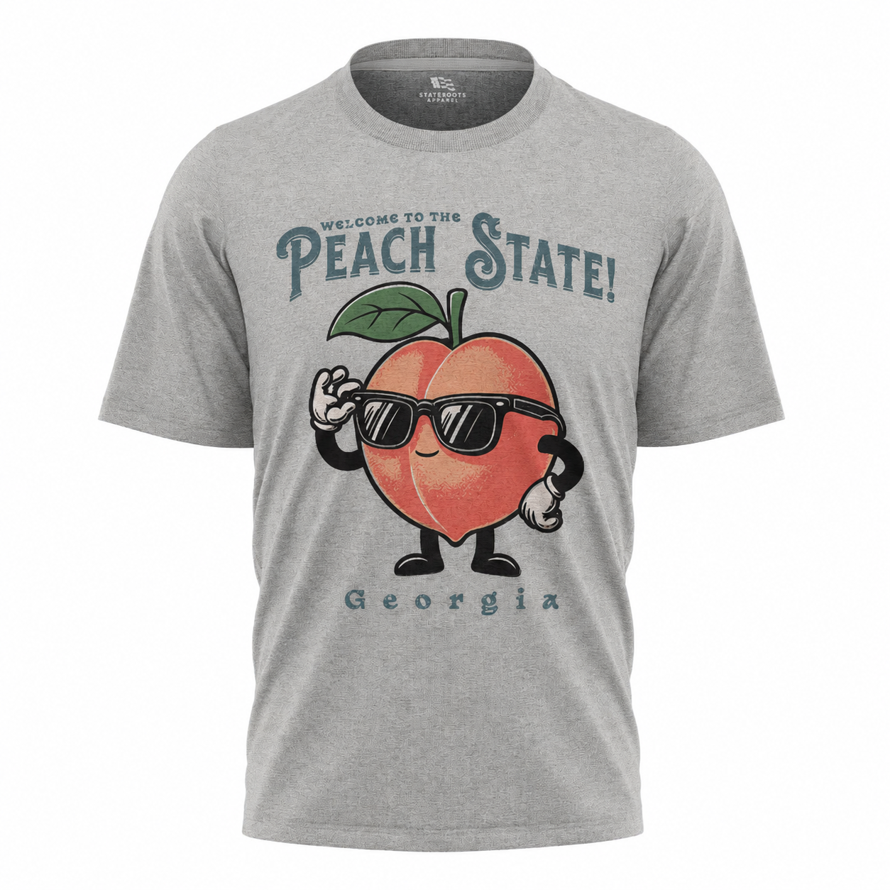 Georgia Peach Mascot T-Shirt | Welcome to the Peach State Retro Tee