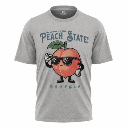 Georgia Peach Mascot T-Shirt | Welcome to the Peach State Retro Tee