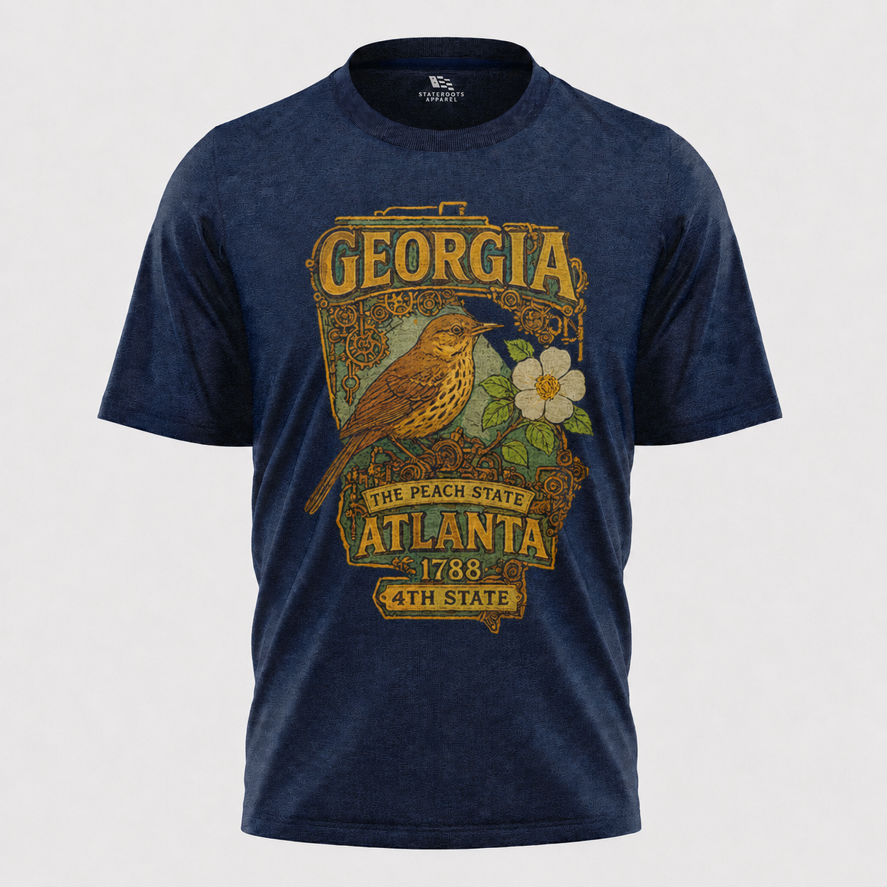 Georgia State Bird T-Shirt | Atlanta Brown Thrasher Vintage Poster Tee