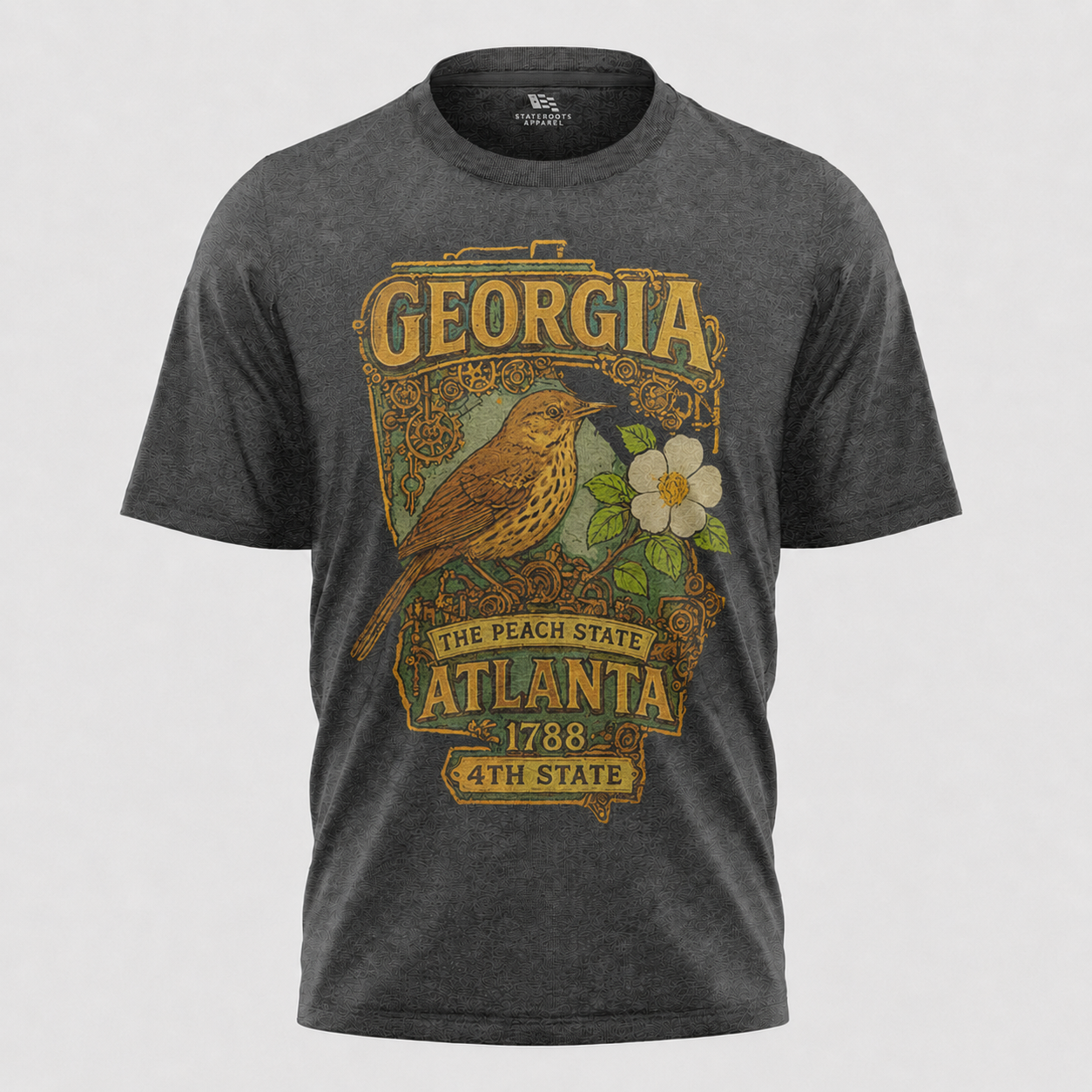 Georgia State Bird T-Shirt | Atlanta Brown Thrasher Vintage Poster Tee