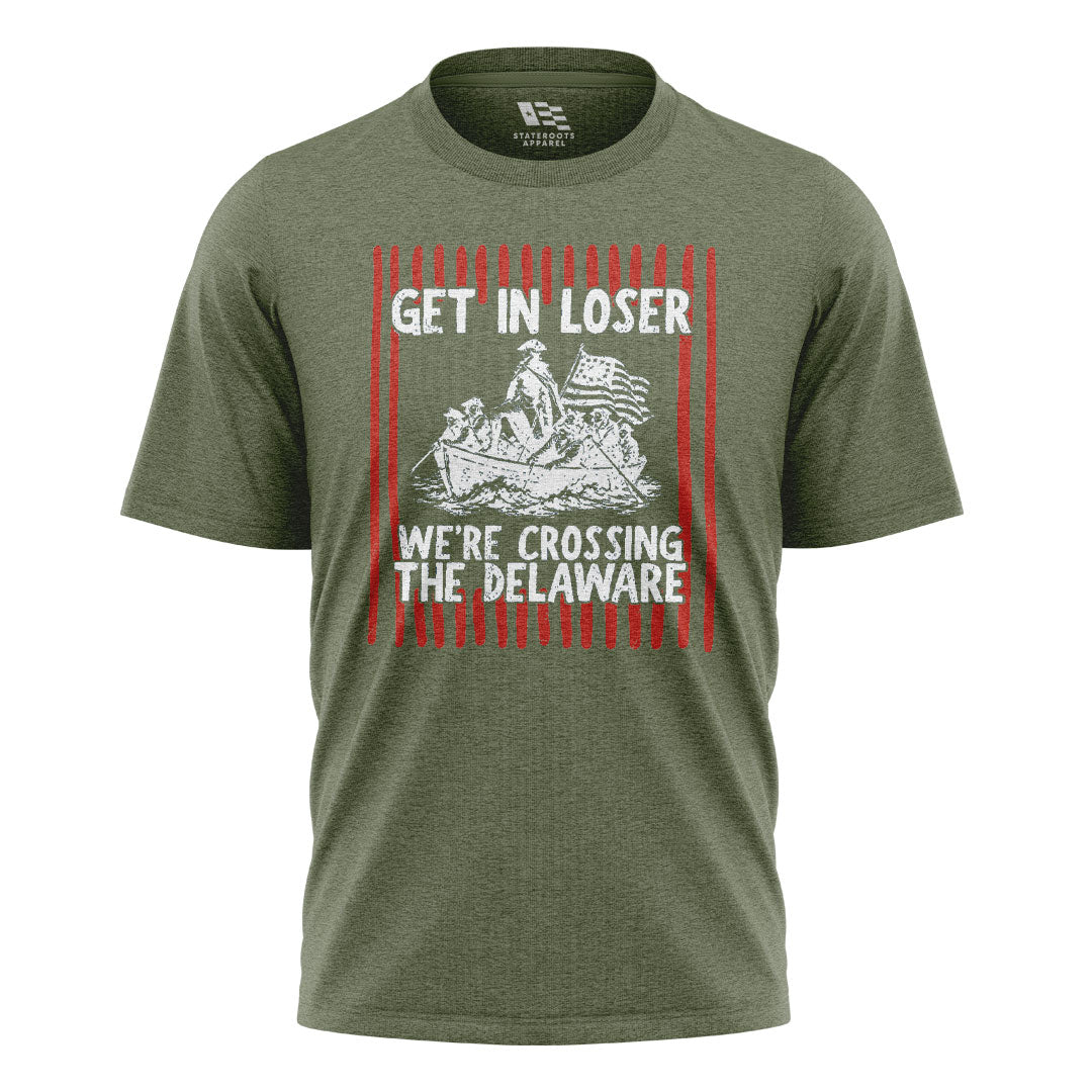 Get In Loser Delaware Crossing Tee military-green front