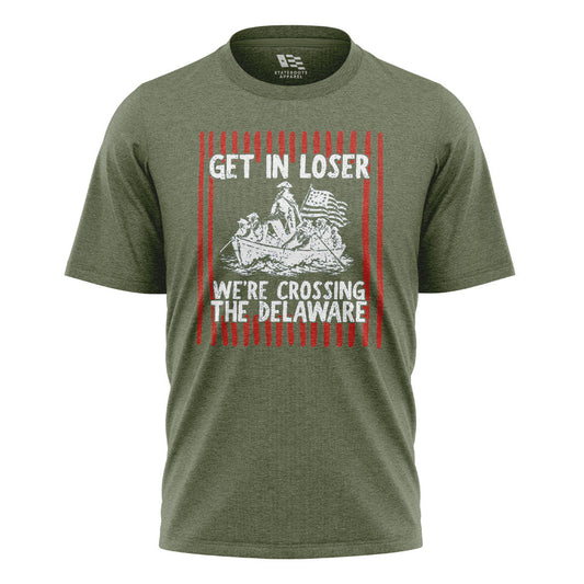 Get In Loser Delaware Crossing Tee military-green front