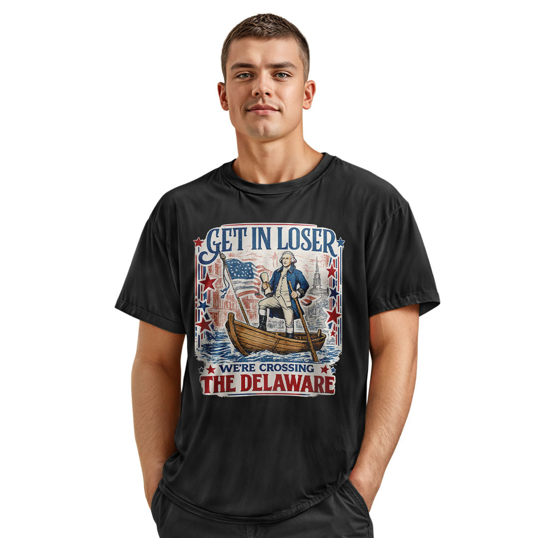 Get In Loser Delaware Vintage Poster Tee navy back