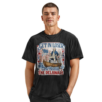 Get In Loser Delaware Vintage Poster Tee navy back