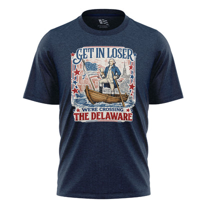 Get In Loser Delaware Vintage Poster Tee navy front