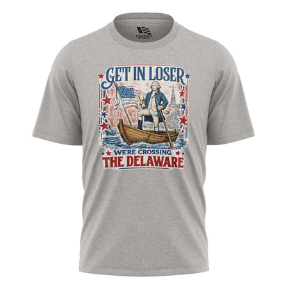 Get In Loser Delaware Vintage Poster Tee sport-grey front
