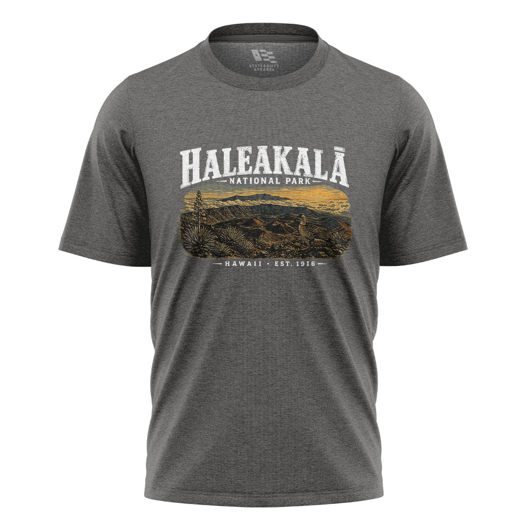 Haleakala National Park Hawaii Tee - Charcoal flatlay