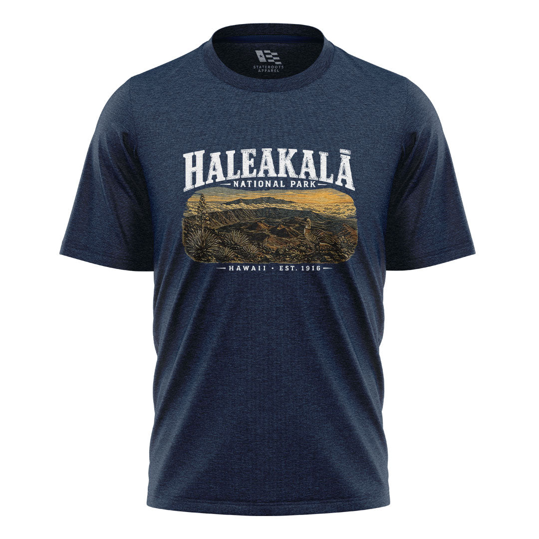 Haleakala National Park Hawaii Tee - Navy flatlay