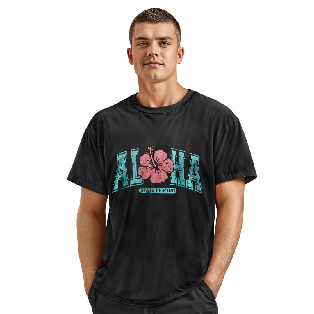 Hawaii Aloha State of Mind Tee - Charcoal view