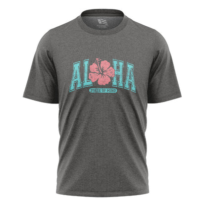 Hawaii Aloha State of Mind Tee - Charcoal flatlay