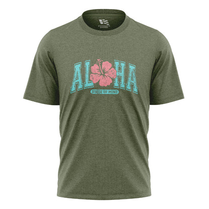 Hawaii Aloha State of Mind Tee - Military Green flatlay
