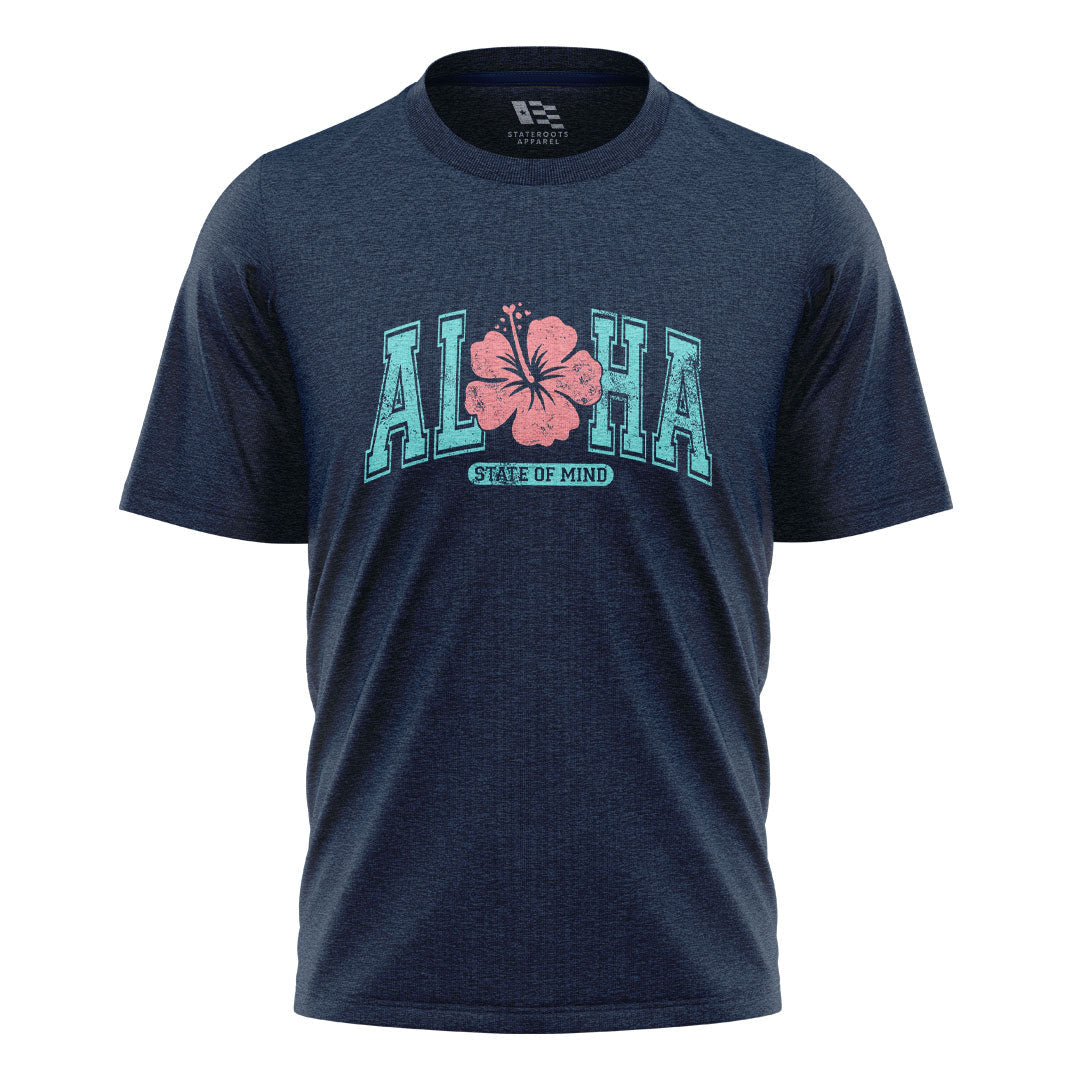 Hawaii Aloha State of Mind Tee - Navy flatlay