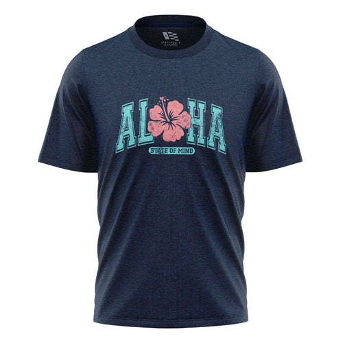 Hawaii Aloha State of Mind Tee - Navy flatlay