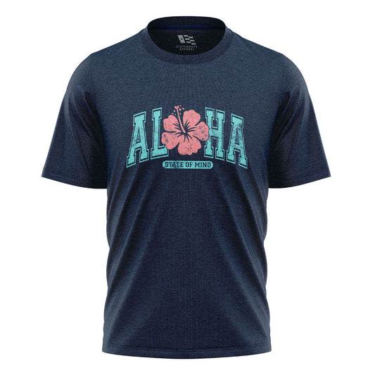 Hawaii Aloha State of Mind Tee - Navy flatlay
