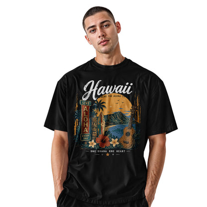 Hawaii Live Aloha Every Day Tee - Black view