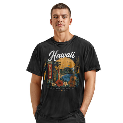 Hawaii Live Aloha Every Day Tee - Charcoal view