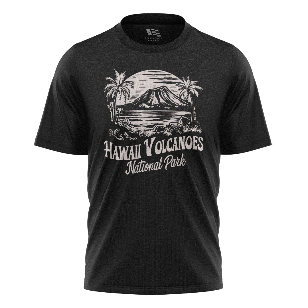 Hawaii Volcanoes National Park Tee - Black flatlay